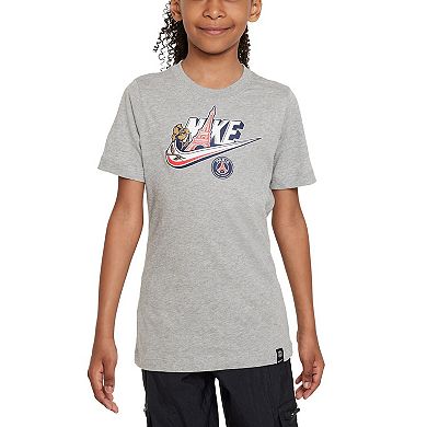 Youth Nike  Heather Gray Paris Saint-Germain Futura T-Shirt