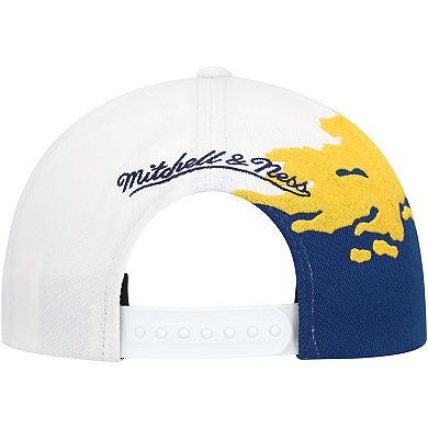 Men's Mitchell & Ness Navy/White Marquette Golden Eagles Paintbrush Snapback Hat