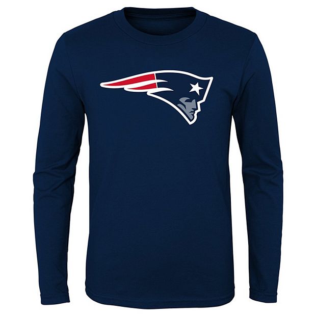 Toddler Navy New England Patriots Primary Logo Long Sleeve T-Shirt