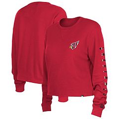 Women's Majestic Threads DeAndre Hopkins Cream/Cardinal Arizona Cardinals  Player Raglan Name & Number 3/4-Sleeve T-Shirt