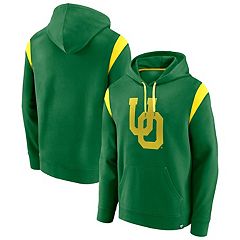 Women's Pressbox Green Oregon Ducks Comfy Cord Vintage Wash Basic Arch  Pullover Sweatshirt