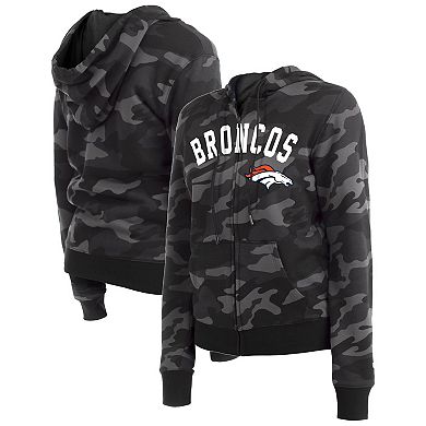 Women's New Era Black Denver Broncos Camo Full-Zip Hoodie