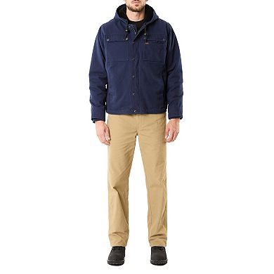 Men's Smith's Workwear Sherpa-Lined Duck Canvas Hooded Work Jacket