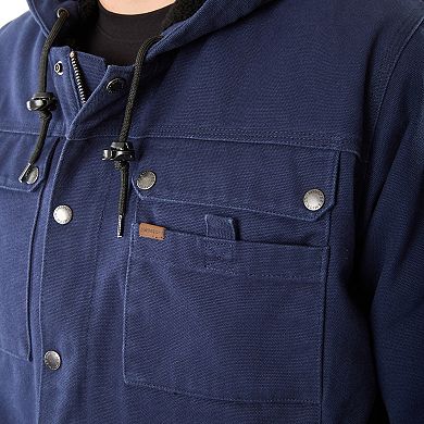 Men's Smith's Workwear Sherpa-Lined Duck Canvas Hooded Work Jacket