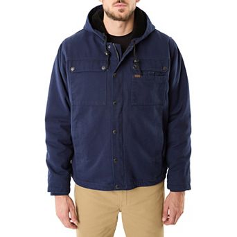 Men's Smith's Workwear Sherpa-Lined Duck Canvas Hooded Work Jacket