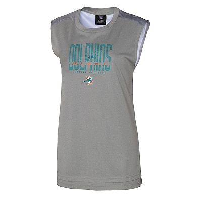 Women's Gray Miami Dolphins No Sweat Tank Top