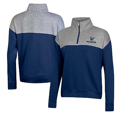 Women's Champion  Navy Villanova Wildcats Color-Blocked Quarter-Zip Sweatshirt