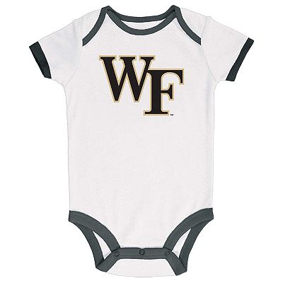 Infant Champion Black Gray White Wake Forest Demon Deacons 3 Pack Bodysuit Set