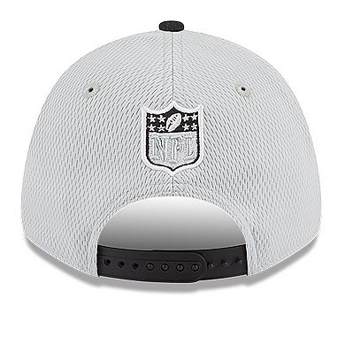 Men's New Era Gray/Black Las Vegas Raiders 2023 Sideline 9FORTY Adjustable Hat