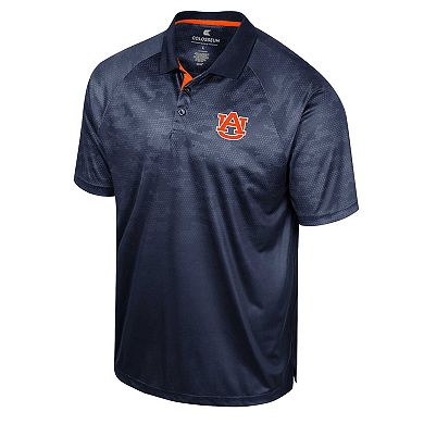 Men's Colosseum Navy Auburn Tigers Honeycomb Raglan Polo