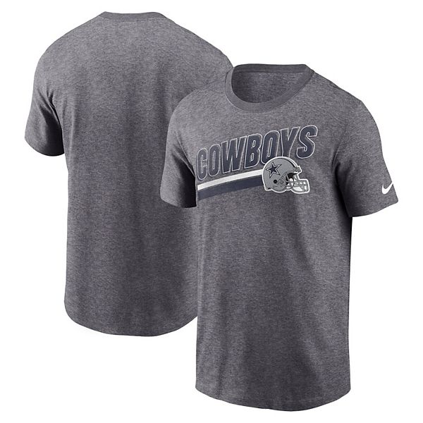 Men's Nike Heather Charcoal Dallas Cowboys Essential Blitz Lockup T-Shirt