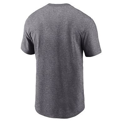 Men's Nike Heather Charcoal Dallas Cowboys Essential Blitz Lockup T-Shirt