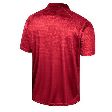 Men's Colosseum Red Utah Utes Honeycomb Raglan Polo