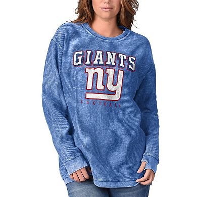 Women's G-III 4Her by Carl Banks Royal New York Giants Comfy Cord Pullover Sweatshirt