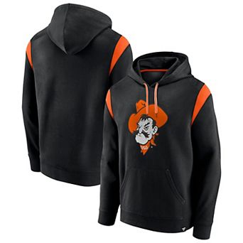 Men's Fanatics Branded Black Oklahoma State Cowboys Gym Rat Pullover Hoodie