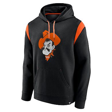 Men's Fanatics Branded Black Oklahoma State Cowboys Gym Rat Pullover Hoodie