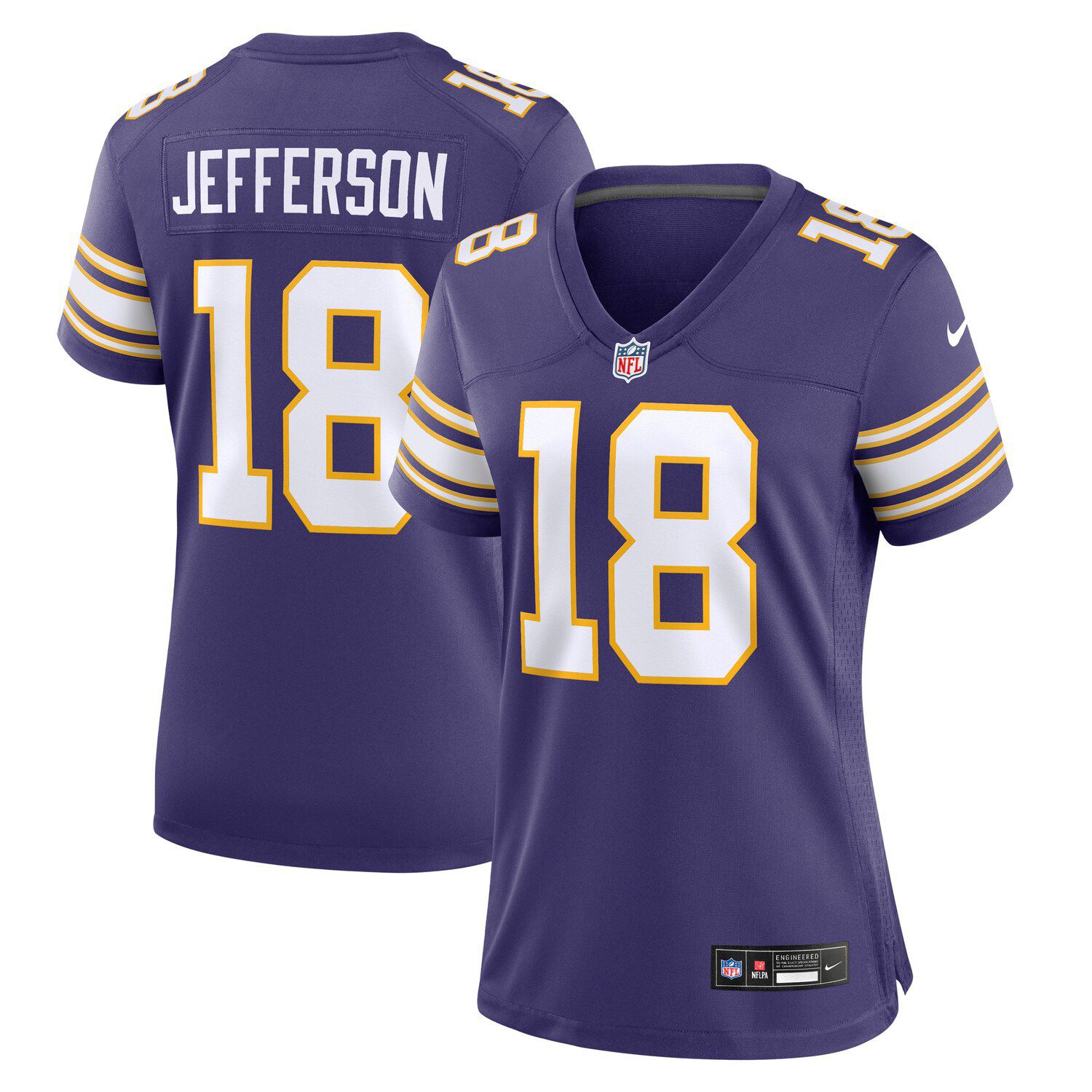 Youth Nike Justin Jefferson Gray Minnesota Vikings Atmosphere Game Jersey