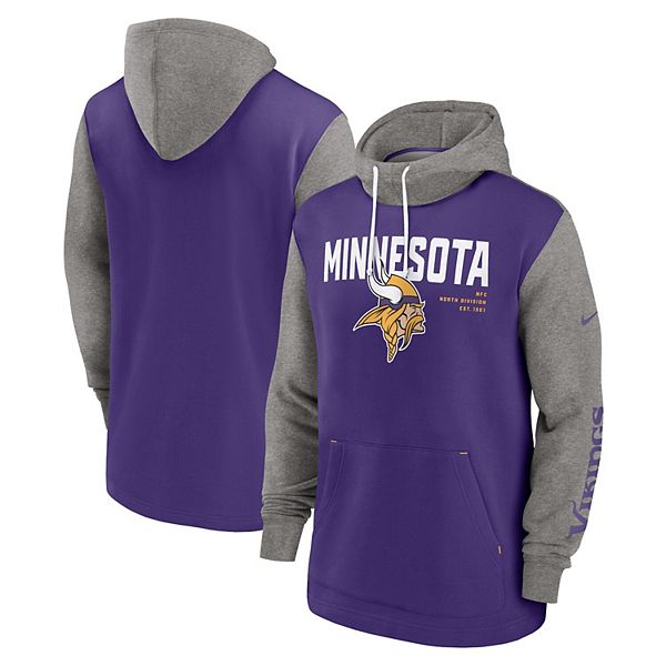 Minnesota Vikings Color Block Men's Nike NFL Pullover Hoodie.