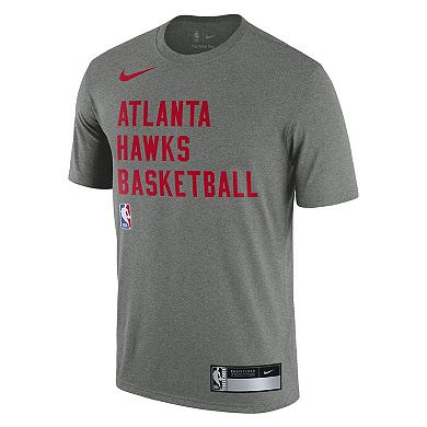 Men's Nike Heather Gray Atlanta Hawks 2023/24 Sideline Legend Performance Practice T-Shirt