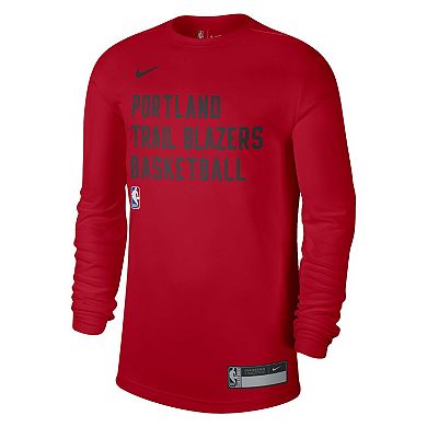 Unisex Nike Red Portland Trail Blazers 2023/24 Legend On-Court Practice Long Sleeve T-Shirt