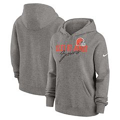 Men's Starter Heathered Gray Cleveland Browns Locker Room Throwback End Zone Pullover Sweatshirt in Heather Gray