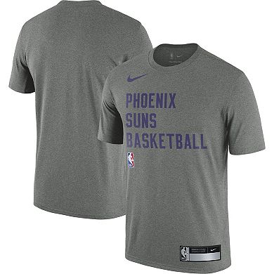 Men's Nike Heather Gray Phoenix Suns 2023/24 Sideline Legend Performance Practice T-Shirt