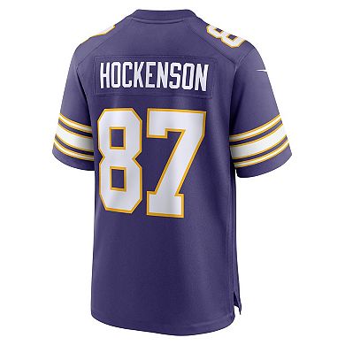 Men's Nike T.J. Hockenson Purple Minnesota Vikings Classic Player Game Jersey