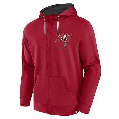 Men's Fanatics Branded Red Tampa Bay Buccaneers Defender Evo Full-Zip Hoodie