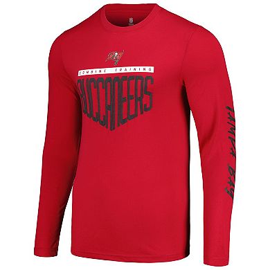 Men's Red Tampa Bay Buccaneers Combine Authentic Impact Long Sleeve T-Shirt