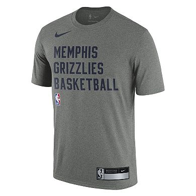 Men's Nike Heather Gray Memphis Grizzlies 2023/24 Sideline Legend Performance Practice T-Shirt