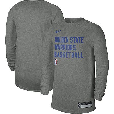 Unisex Nike Heather Gray Golden State Warriors 2023/24 Legend On-Court Practice Long Sleeve T-Shirt