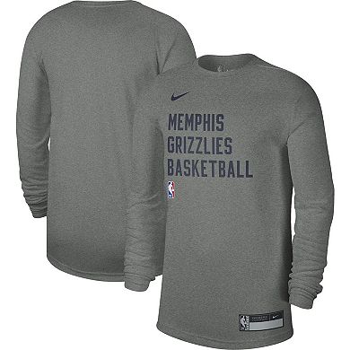 Unisex Nike Heather Gray Memphis Grizzlies 2023/24 Legend On-Court Practice Long Sleeve T-Shirt