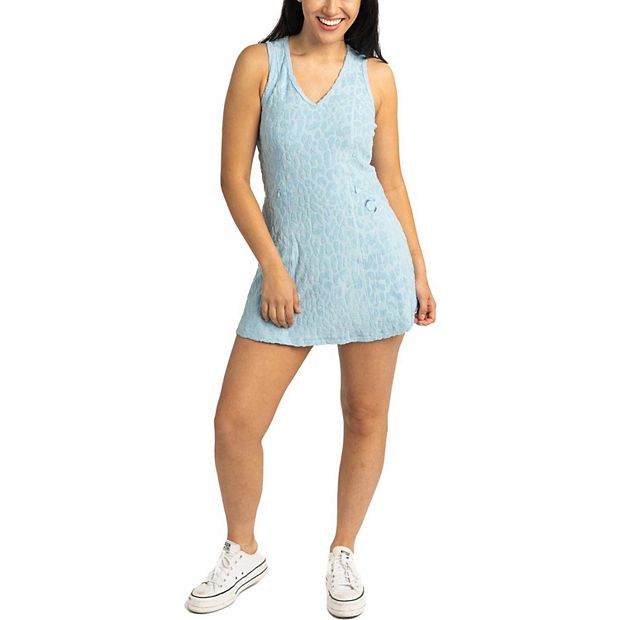 blue ruffle dress asos Textured Racerback Dress in Longer Length 18 / Cobalt main image 1