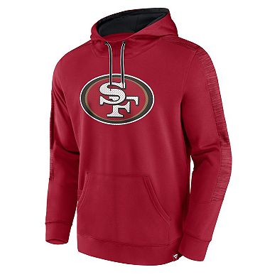 Men's Fanatics Branded Scarlet San Francisco 49ers Defender Evo Pullover Hoodie