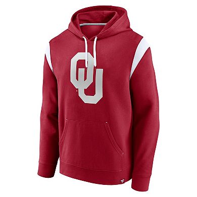 Men's Fanatics Branded Crimson Oklahoma Sooners Gym Rat Pullover Hoodie