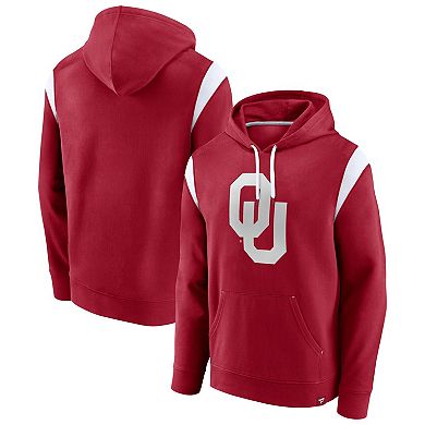 Men's Fanatics Branded Crimson Oklahoma Sooners Gym Rat Pullover Hoodie