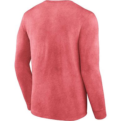 Men's Fanatics Branded Scarlet San Francisco 49ers Washed Primary Long Sleeve T-Shirt
