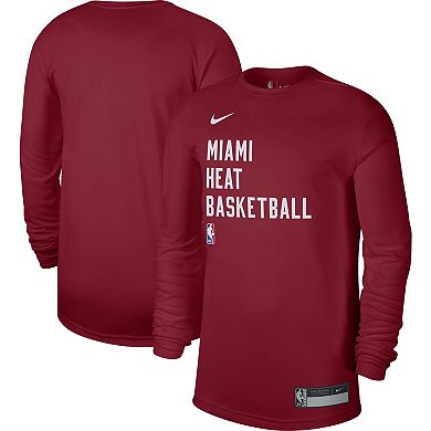 Unisex Nike Red Miami Heat 2023/24 Legend On-Court Practice Long Sleeve T-Shirt