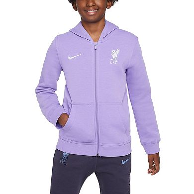 Youth Nike  Purple Liverpool Club Full-Zip Hoodie