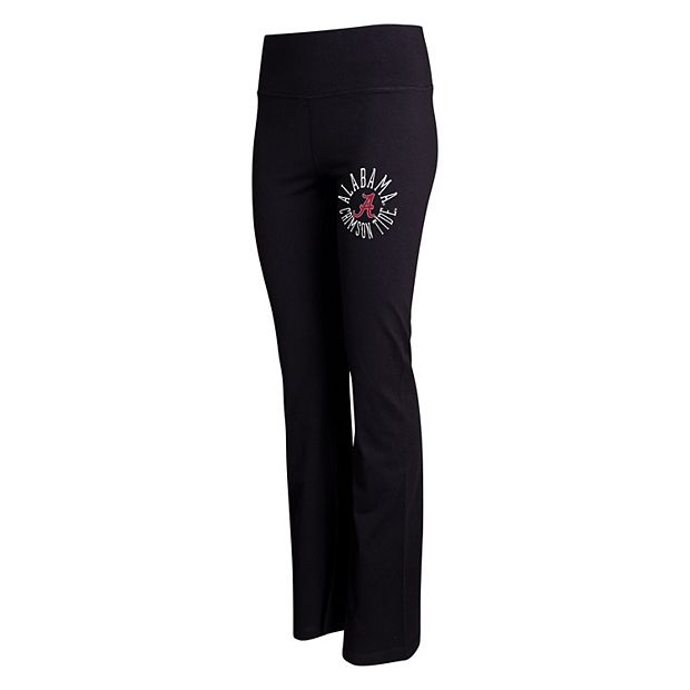 Women s Concepts Sport Black Alabama Crimson Tide Enclave Tri Blend Flared Leggings