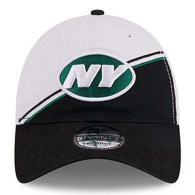 Men's New Era White/Black New York Jets 2023 Sideline 9TWENTY Adjustable Hat