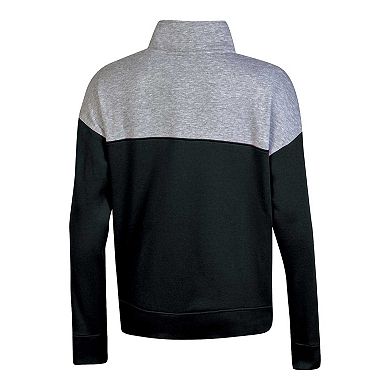 Women's Champion Black Wake Forest Demon Deacons Color-Blocked Quarter-Zip Sweatshirt