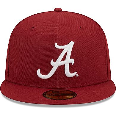 Men's New Era Crimson Alabama Crimson Tide Evergreen 59FIFTY Fitted Hat