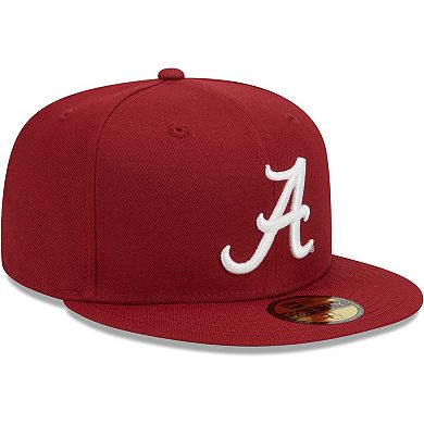 Men's New Era Crimson Alabama Crimson Tide Evergreen 59FIFTY Fitted Hat