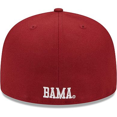 Men's New Era Crimson Alabama Crimson Tide Evergreen 59FIFTY Fitted Hat