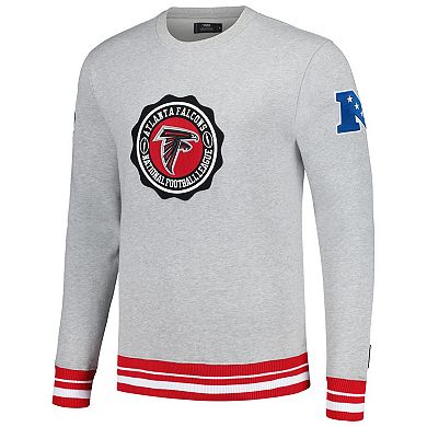 Men's Pro Standard Heather Gray Atlanta Falcons Crest Emblem Pullover ...