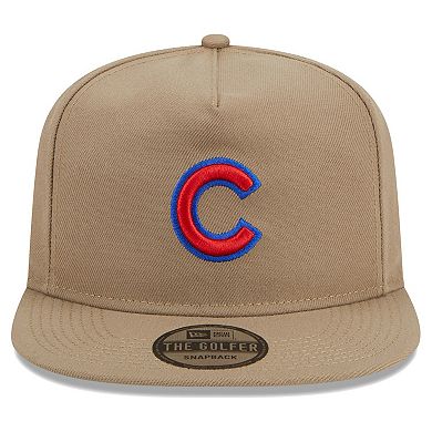 Men's New Era Khaki Chicago Cubs Golfer Adjustable Hat