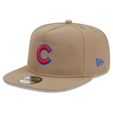 Men's New Era Khaki Chicago Cubs Golfer Adjustable Hat