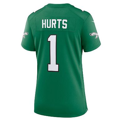 Women's Nike Jalen Hurts Kelly Green Philadelphia Eagles Alternate Game ...