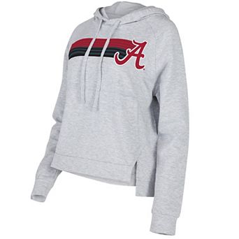 Women's Concepts Sport Gray Alabama Crimson Tide Cedar Tri-Blend Raglan Pullover Hoodie